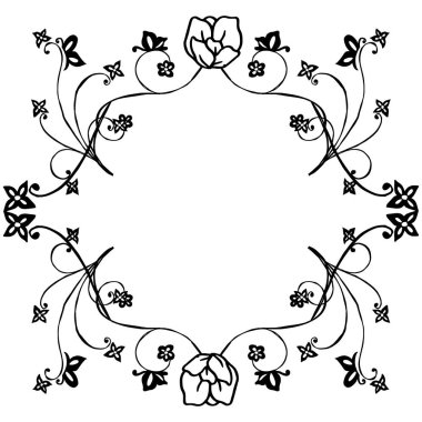 Basit çelenk çerçevesi, metin için alan, kart süslü için. Vektör