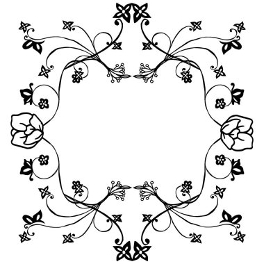 Basit çelenk çerçevesi, metin için alan, kart süslü için. Vektör