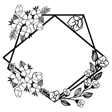 Güzel çiçek çerçeve çiçek, afiş, afiş ve kart çeşitli için. Vektör