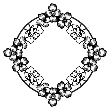 Güzel çiçek çerçeve çiçek, afiş, afiş ve kart çeşitli için. Vektör