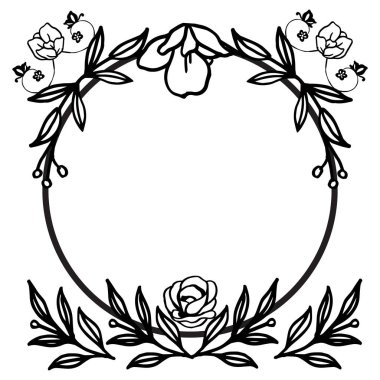 Şekil desen çerçeve, çiçek çizimi ile, kart süslü için. Vektör