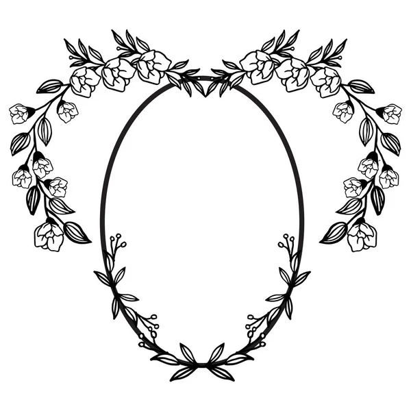 Motif cadre floral, décoration ornementale élément design, pour divers de carte. Vecteur — Image vectorielle