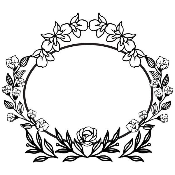 Motivo marco floral, diseño de elementos decorativos ornamentales, para varios de tarjeta. Vector — Vector de stock