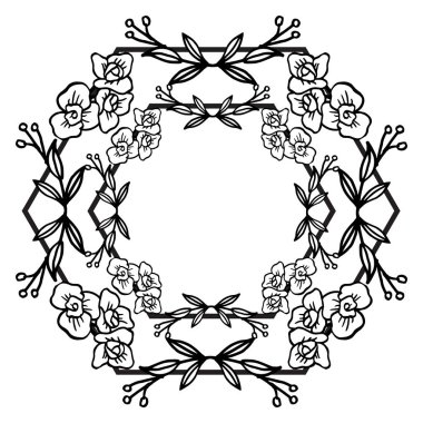 Şekil desen çerçeve, çiçek çizimi ile, kart süslü için. Vektör