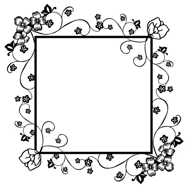 Kunstrahmen, mit floralem Hintergrund, für Konzept für Einladungskarte oder Grußkarte. Vektor — Stockvektor