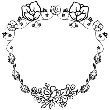 Çiçek çerçevesi nin kenarlığı için motif, şablonun çeşitli tasarımı için. Vektör