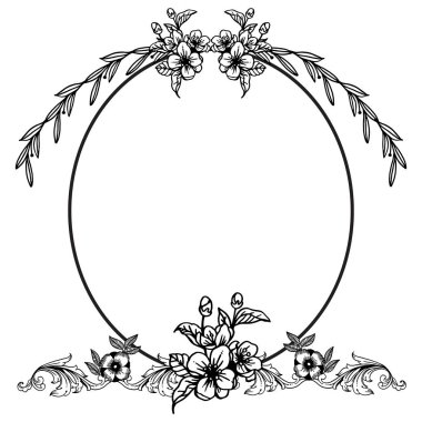 Güzel duvar kağıdı, tebrik kartı, yaprakları çiçek çerçeve çizim ile. Vektör