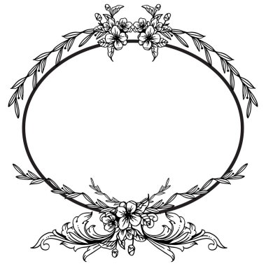 Güzel duvar kağıdı, tebrik kartı, yaprakları çiçek çerçeve çizim ile. Vektör