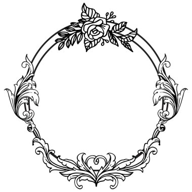 Çeşitli çiçek çerçeve çiçek, beyaz arka plan üzerinde izole. Vektör