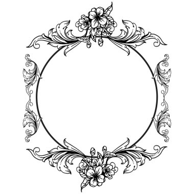 Tebrik kartı, davetiye kartı, yapraklar ve çelenk çerçevesi, beyaz bir zemin üzerinde. Vektör