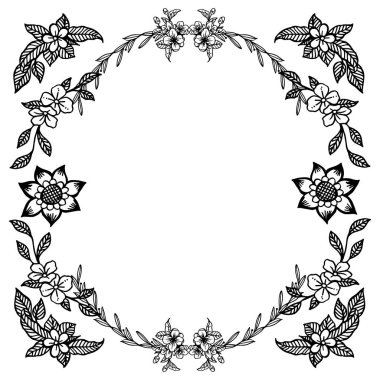 Yaprak çelenk çerçeve sanat ile dekoratif zemin. Vektör