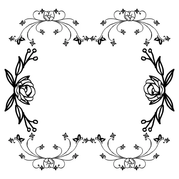 Çiçek çerçevesi nin kenarlığı için motif, şablonun çeşitli tasarımı için. Vektör — Stok Vektör