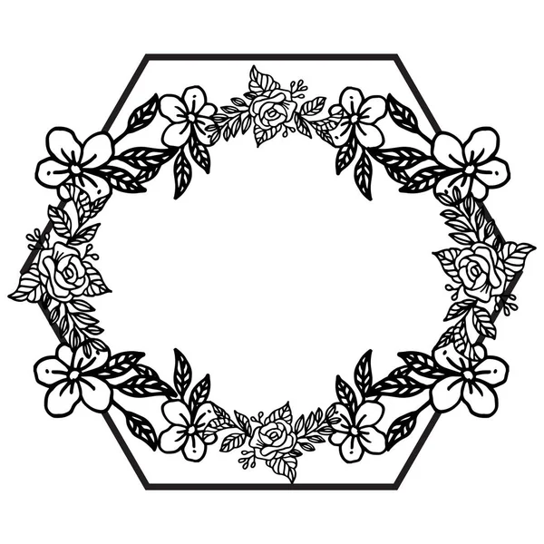 Uppsättning av sömlösa mönster, mall design, med löv och blomma ram. Vektor — Stock vektor