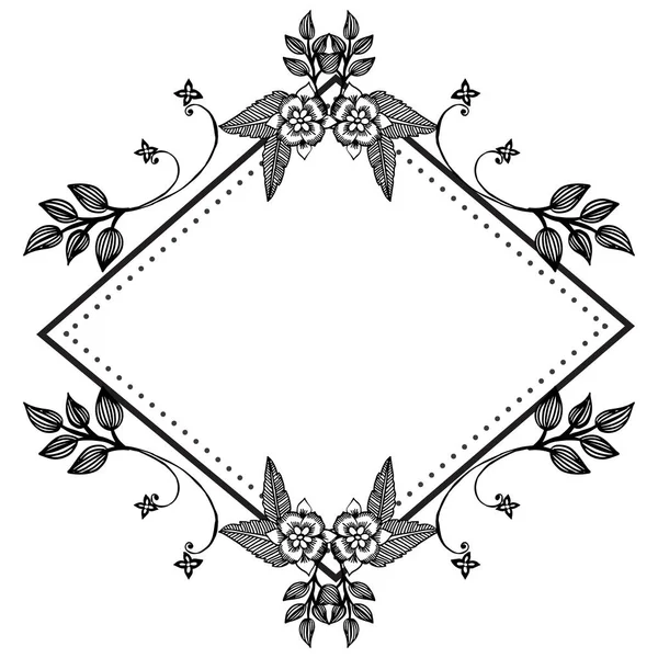 Form der Karten, mit Muster floralen Rahmen, isoliert auf weißem Hintergrund. Vektor — Stockvektor