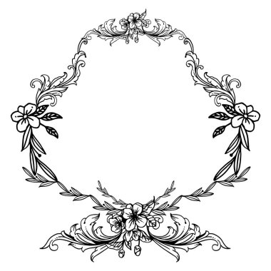 Yaprak çelenk çerçeve bitki ile davet kartı için tasarım elemanı. Vektör