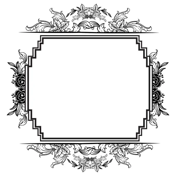 Pattern art cornice floreale, per la progettazione di biglietto di auguri, biglietto d'invito, vari di carta. Vettore — Vettoriale Stock