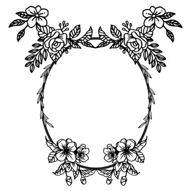 Yaprak çelenk çerçeve bitki ile davet kartı için tasarım elemanı. Vektör