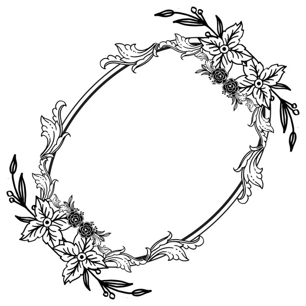 Çelenk ve yaprakları, benzersiz çerçeve, kartların duvar kağıdı ile. Vektör