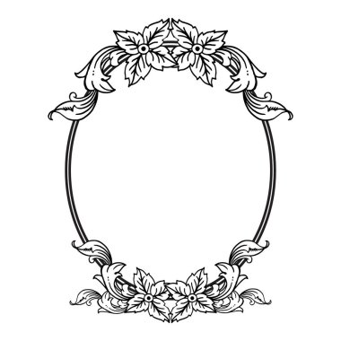 Şekil tarzı çerçeve benzersiz, yaprak zarif dalları ile, kartların dekorasyon için, afiş, posterler. Vektör