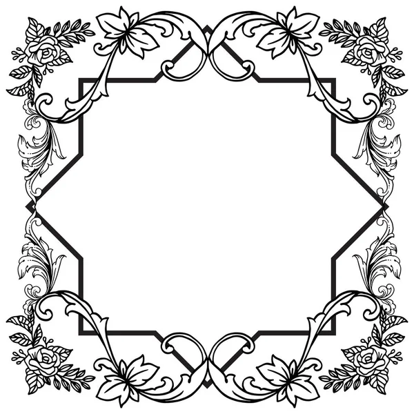 Various decor of greeting card, beautiful design element, for art of floral frame. Vector — Stock Vector