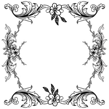 Tebrik kartı çeşitli dekor, güzel tasarım öğesi, çiçek çerçeve sanatı için. Vektör