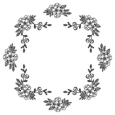 Tasarım öğesi beyaz arka plan üzerinde izole, vintage çiçek çerçeve ile. Vektör
