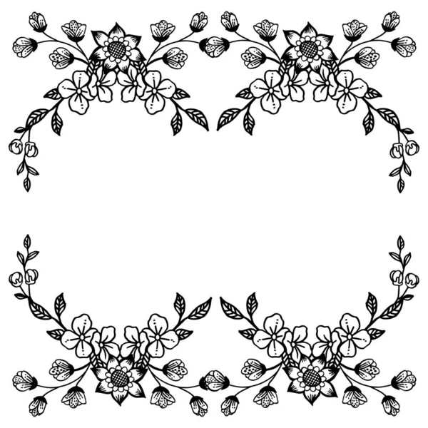 Design element isolated on white background, with vintage floral frame. Vector — Stock Vector