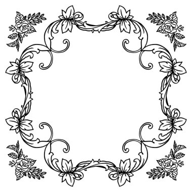 Tebrik kartı çeşitli dekor, güzel tasarım öğesi, çiçek çerçeve sanatı için. Vektör