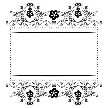 Kart şekli, metin yeri, tasarım çelenk çerçevesi ile. Vektör