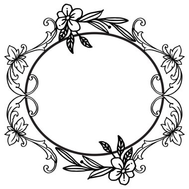 Yaprak çelenk çerçeve bitki ile davet kartı için tasarım elemanı. Vektör