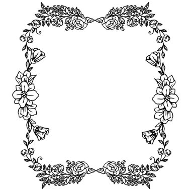 Davet kartı, tebrik kartı, çiçek çerçeve dekorlu çeşitli kart. Vektör