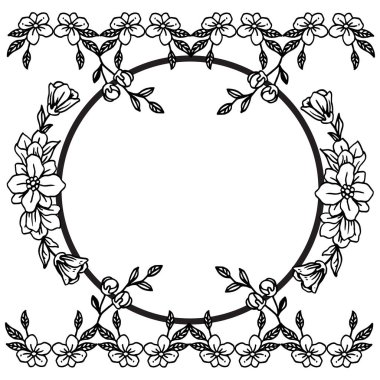 Davet kartı, tebrik kartı, çiçek çerçeve dekorlu çeşitli kart. Vektör