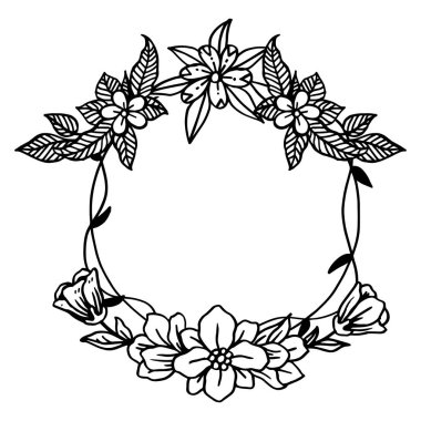 Tebrik kartı çeşitli tasarım için, kroki tarzıçiçek çerçeve. Vektör