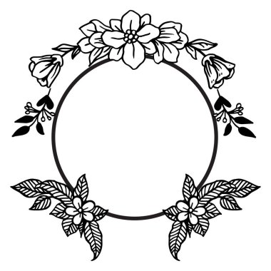 Tebrik kartı çeşitli tasarım için, kroki tarzıçiçek çerçeve. Vektör