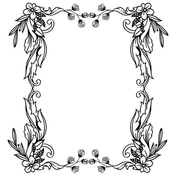 Modern tebrik kartı için yaprak çiçek çerçeve Desen dekoratif. Vektör