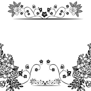 Zarif çiçek çerçevesi dokusu ile kartların çeşitli tasarım. Vektör
