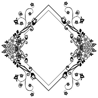 Kart Vintage tasarım elemanı, beyaz bir zemin üzerinde izole güzel çelenk çerçeve süsü. Vektör