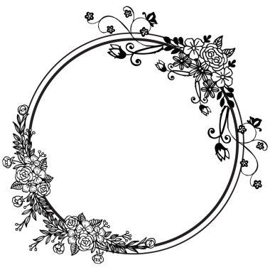 Kart Vintage tasarım elemanı, beyaz bir zemin üzerinde izole güzel çelenk çerçeve süsü. Vektör