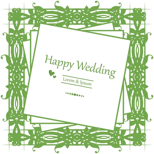 Seamless pattern art, with design crowd of leaves, for elegant card happy wedding. Vector — Stock Vector