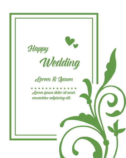 Bezešvé umělecké umění, s designem listů listí, pro elegantní přání šťastné svatby. Vektorové — Stockový vektor