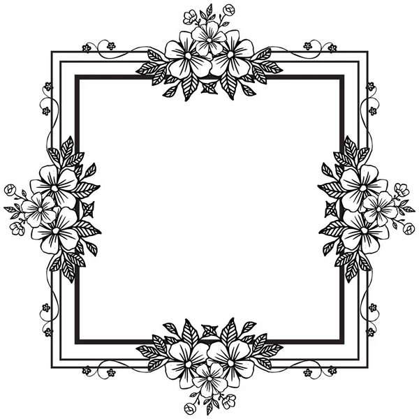 Šablona s květinami, elegantním rámečkem, pro ročník karet Vektorové — Stockový vektor