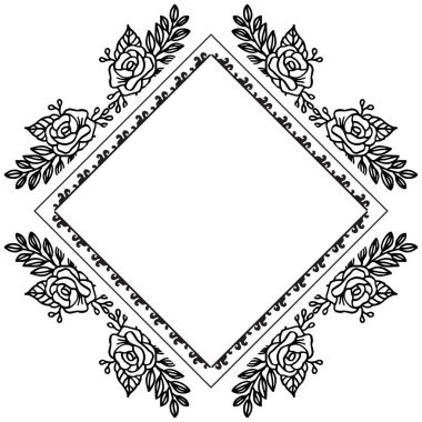 Çerçeve çeşitli şekli, vintage çelenk çerçeve, tebrik kartı, davet kartı süslü için. Vektör