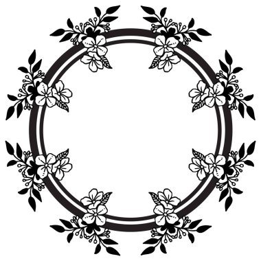 Tasarım tebrik kartı ve davet kartı için güzel yapraklar ve çiçek çerçevesi. Vektör