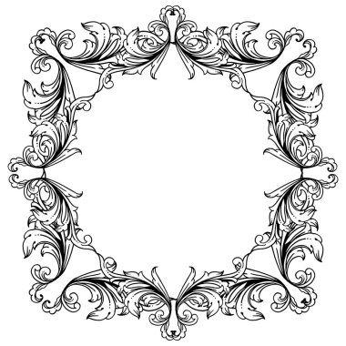 Yeşillik ve çiçek çerçevesi desen sanatı ile davet kartı için güzel şablon. Vektör