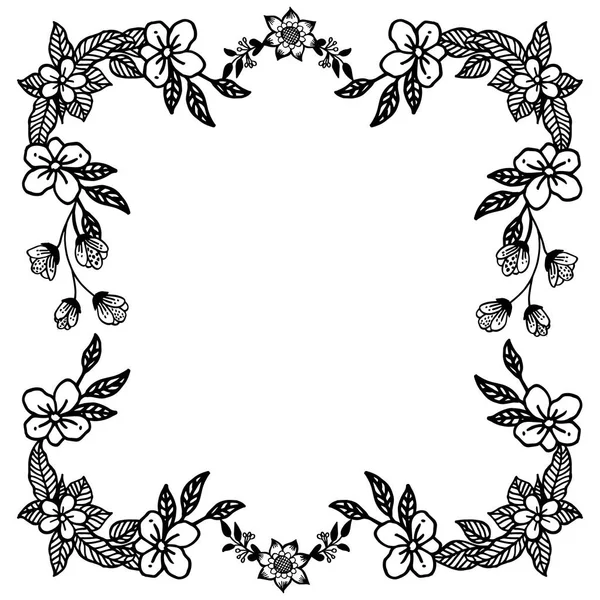 Στολίδι μοτίβο σκελετό λουλούδι, με περίγραμμα στοιχείο και με φύλλα. Διάνυσμα — Διανυσματικό Αρχείο