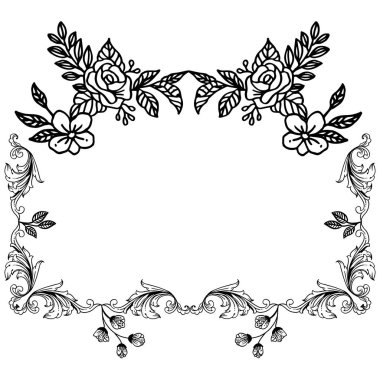 Dekoratif çerçeve, çelenk çerçeve tarzı, kart tasarım dokusu için. Vektör