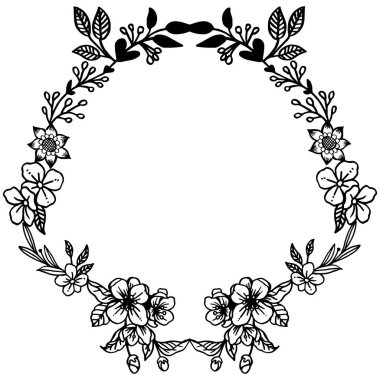Dekoratif çerçeve, çelenk çerçeve tarzı, kart tasarım dokusu için. Vektör