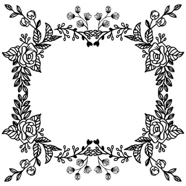 Çeşitli kart süslü için yaprak çiçek çerçeve, kroki duvar kağıdı, Dikişsiz desen. Vektör