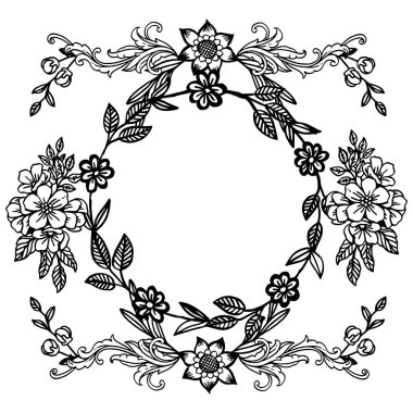 Çeşitli kart süslü için yaprak çiçek çerçeve, kroki duvar kağıdı, Dikişsiz desen. Vektör