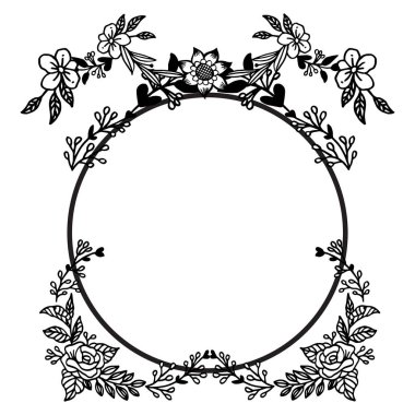 Doğa bitki yaprak çiçek çerçeve, tasarım için zarif kart. Vektör